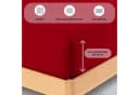 Buymax Spannbettlaken Jersey 100% Baumwolle Rot Rundumgummi Bild 3