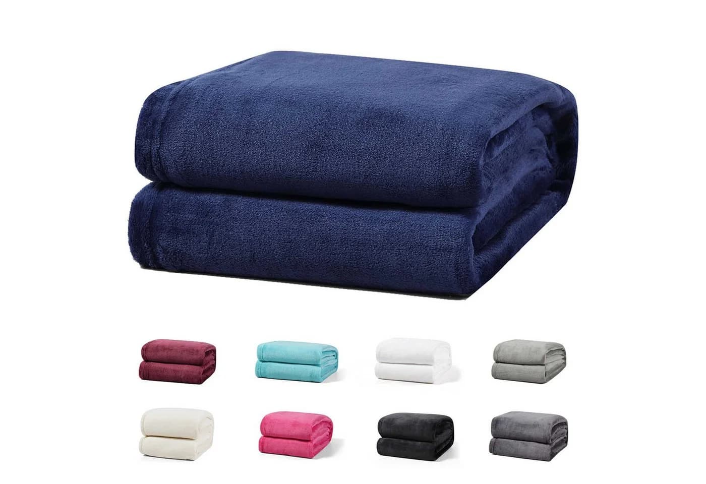 Buymax Wohndecke Luxury Kuscheldecke Dunkelblau Fleece