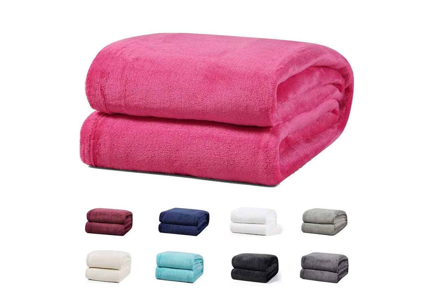 Buymax Wohndecke Luxury Kuscheldecke Rosa Fleece