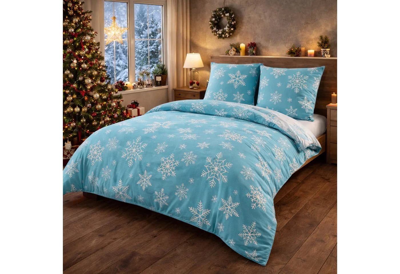 Buymax Biber Bettwäsche 2-teilig 135x200 cm Flanell 100% Baumwolle Winterbettwäsche mit Reißverschluss - Bild 2