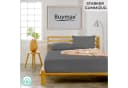 Buymax Spannbettlaken Topper 100% Baumwolle Jersey Grau Bild 1