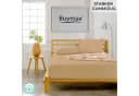 Buymax Spannbettlaken Topper 100% Baumwolle Jersey Beige Bild 1