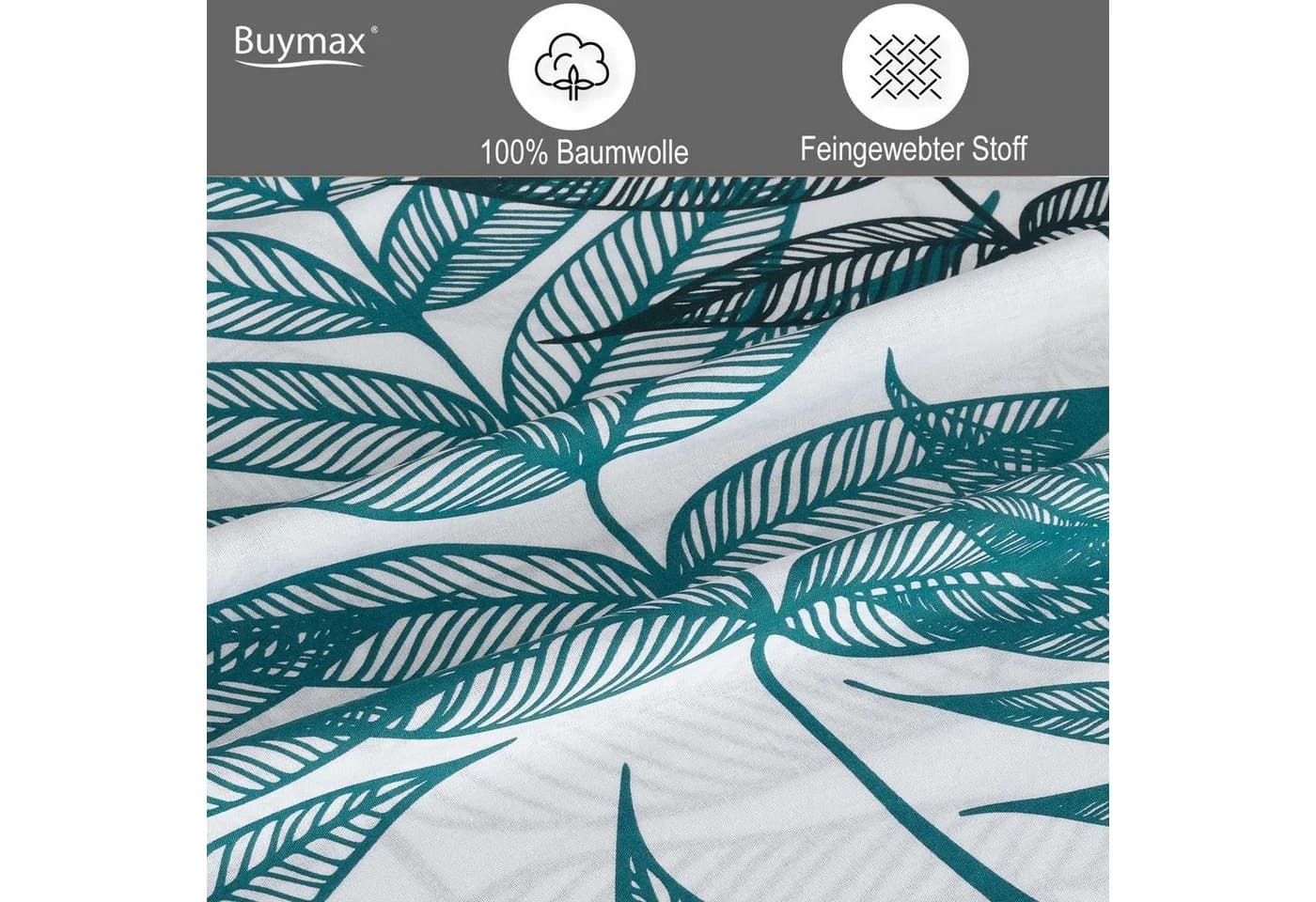 Buymax Renforcé Bettwäsche-Set 100% Baumwolle 155x220 cm - Bild 3