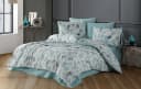 Buymax Bettwäsche Ariadne 3-teilig Weiß-Blau 200x200 cm Baumwolle-Polyester Mix Bild 2