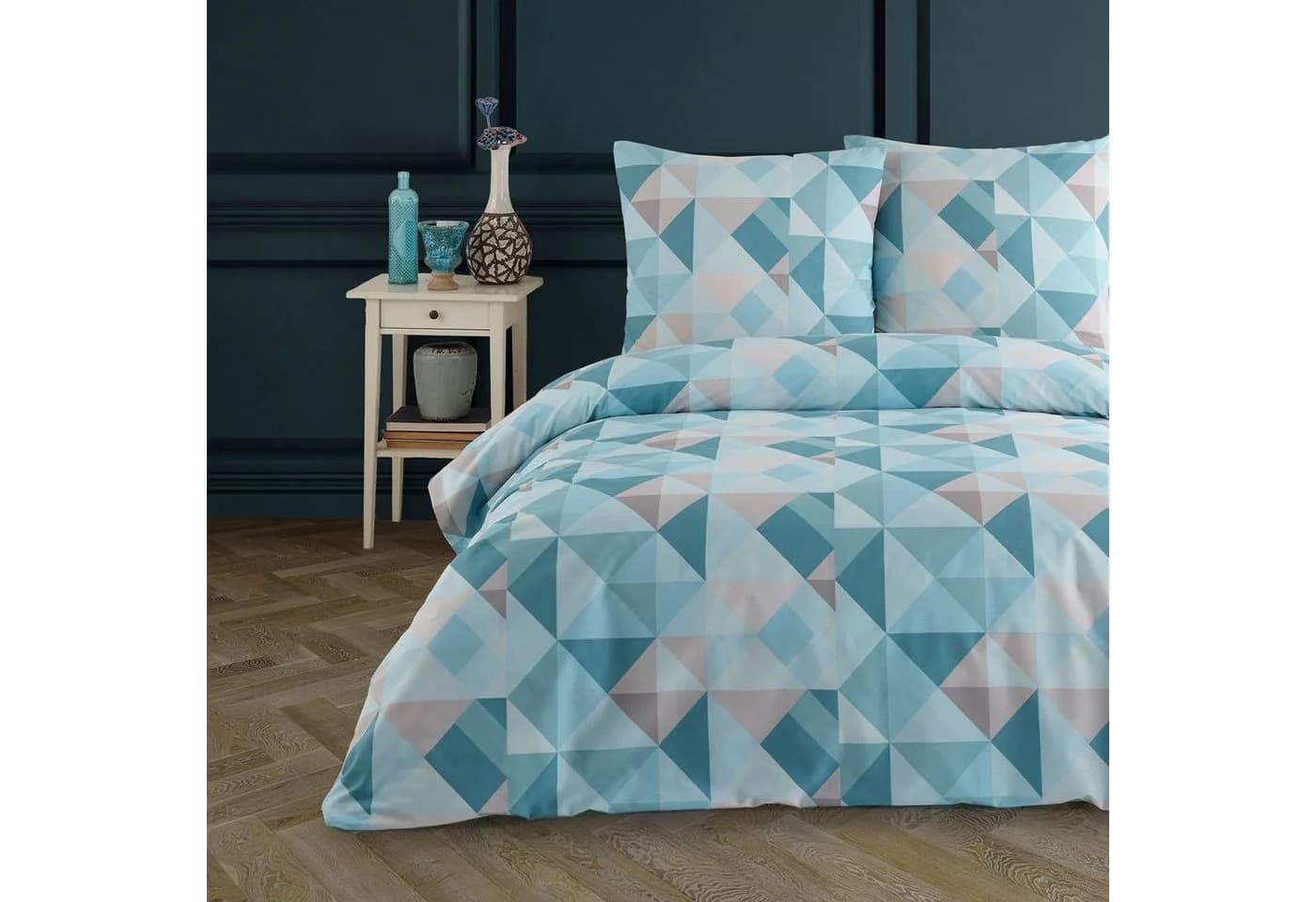 Buymax Bettwäsche Almira Renforcé 100% Baumwolle 135x200 cm Blau - Bild 2