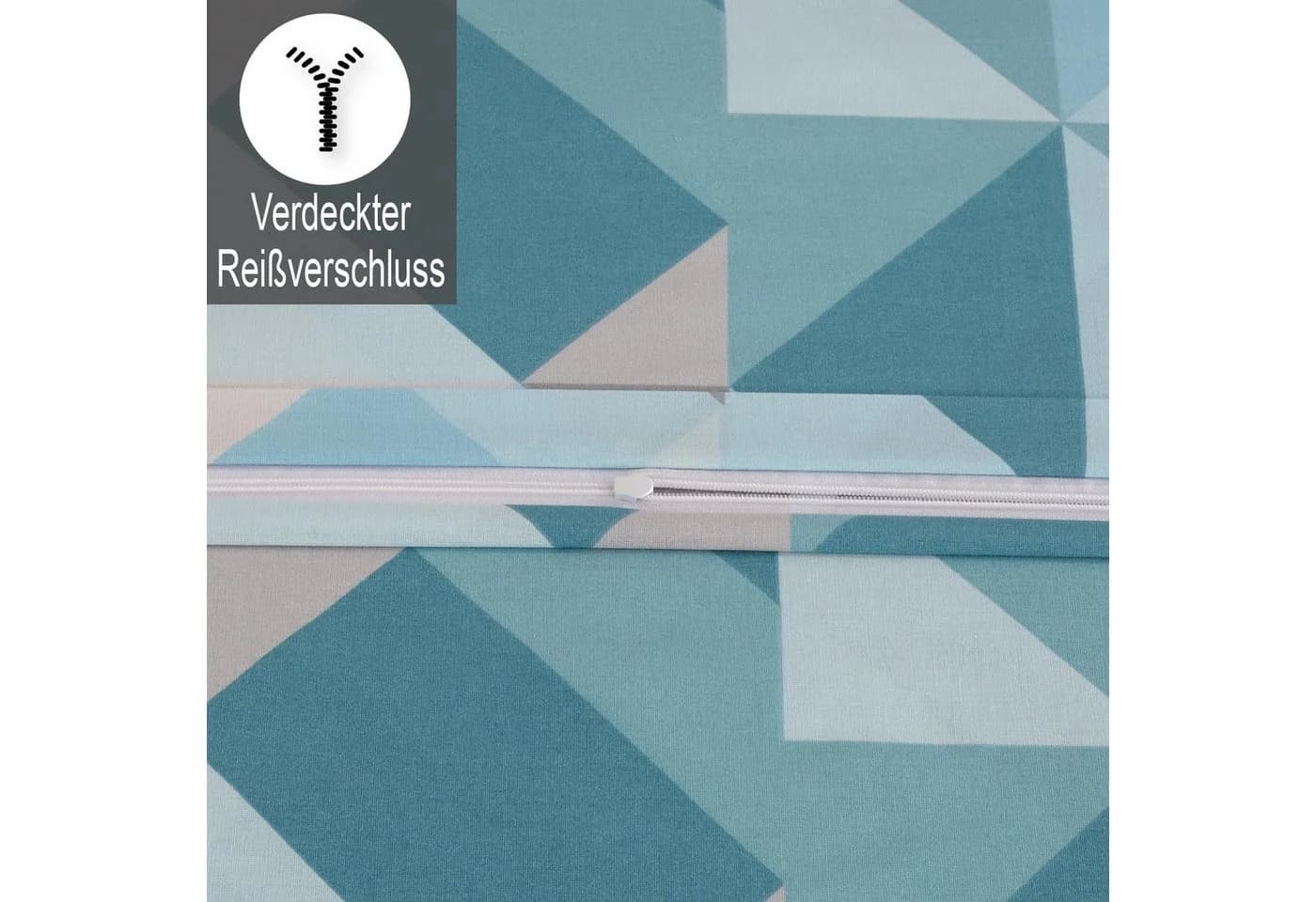 Buymax Bettwäsche Almira Renforcé 100% Baumwolle 135x200 cm Blau - Bild 4