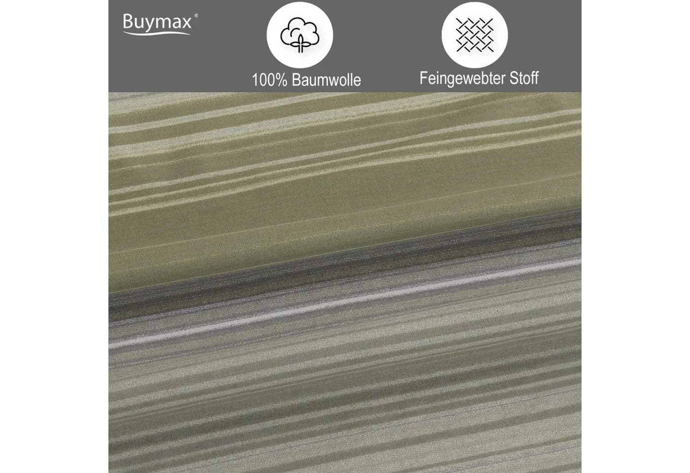 Buymax Bettwäsche Renforcé 2-teilig 100% Baumwolle mit Reißverschluss - Bild 3