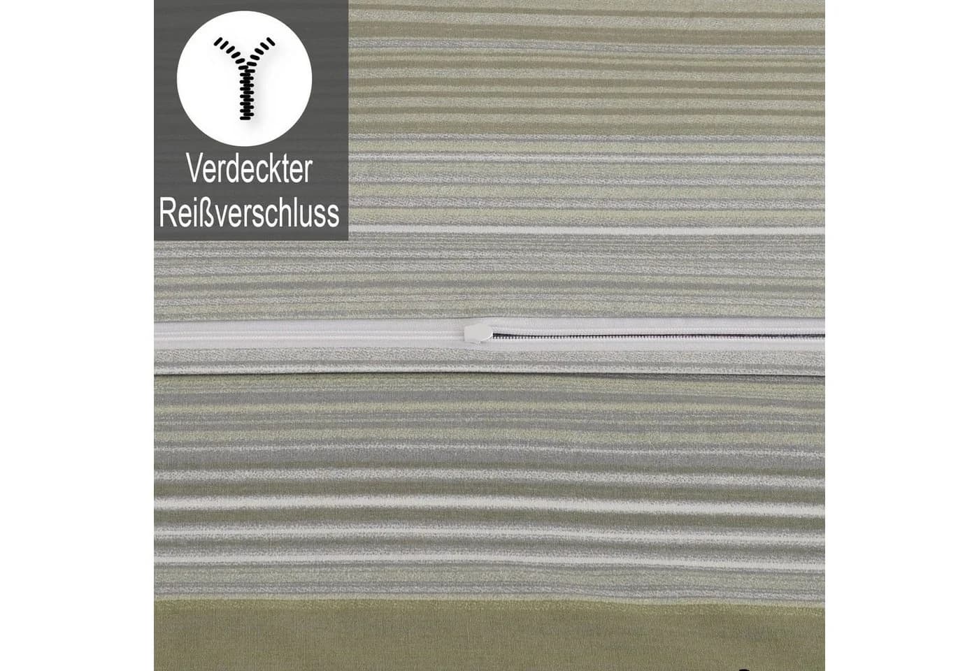 Buymax Bettwäsche Renforcé 2-teilig 100% Baumwolle mit Reißverschluss - Bild 4