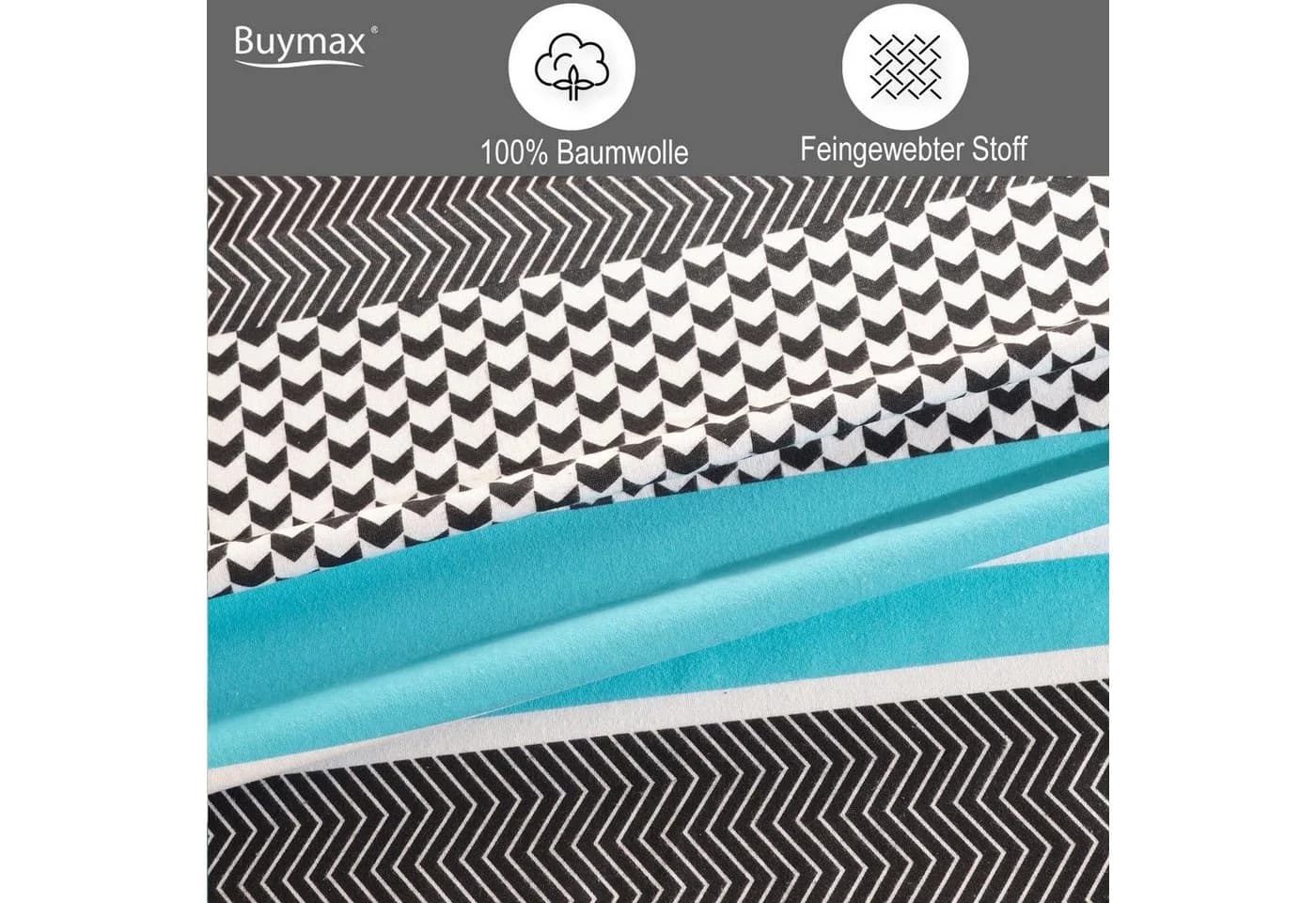 Buymax Bettwäsche Biber 2-teilig Flanell 100% Baumwolle Winterbettwäsche mit Reißverschluss - Bild 3