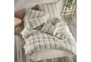 Buymax Bettwäsche Luxury Natur 100% Baumwolle Weiß-Grün Yarn Dyed Bild 1