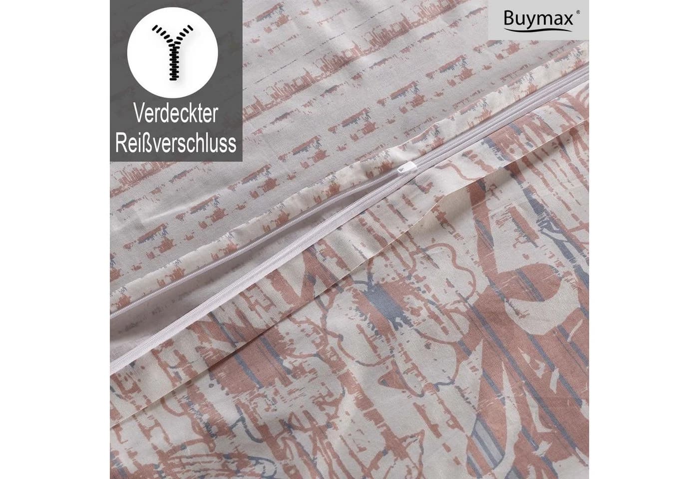 Buymax Bettwäsche Buena Wende-Bettwäsche Blumen Braun Weiß - Bild 4