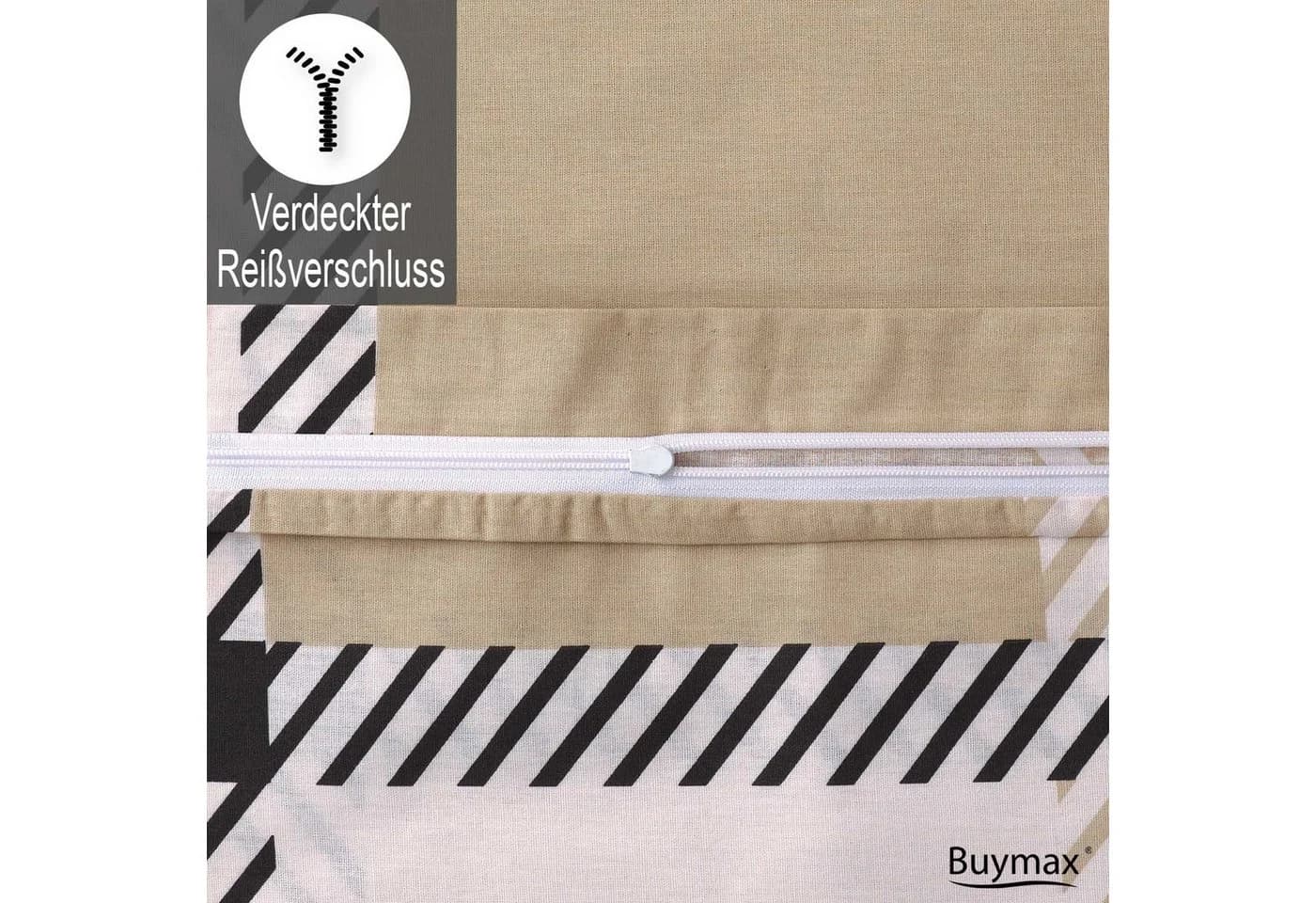 Buymax Bettwäsche Jurado 3-teilig Baumwolle Karo Beige - Bild 4