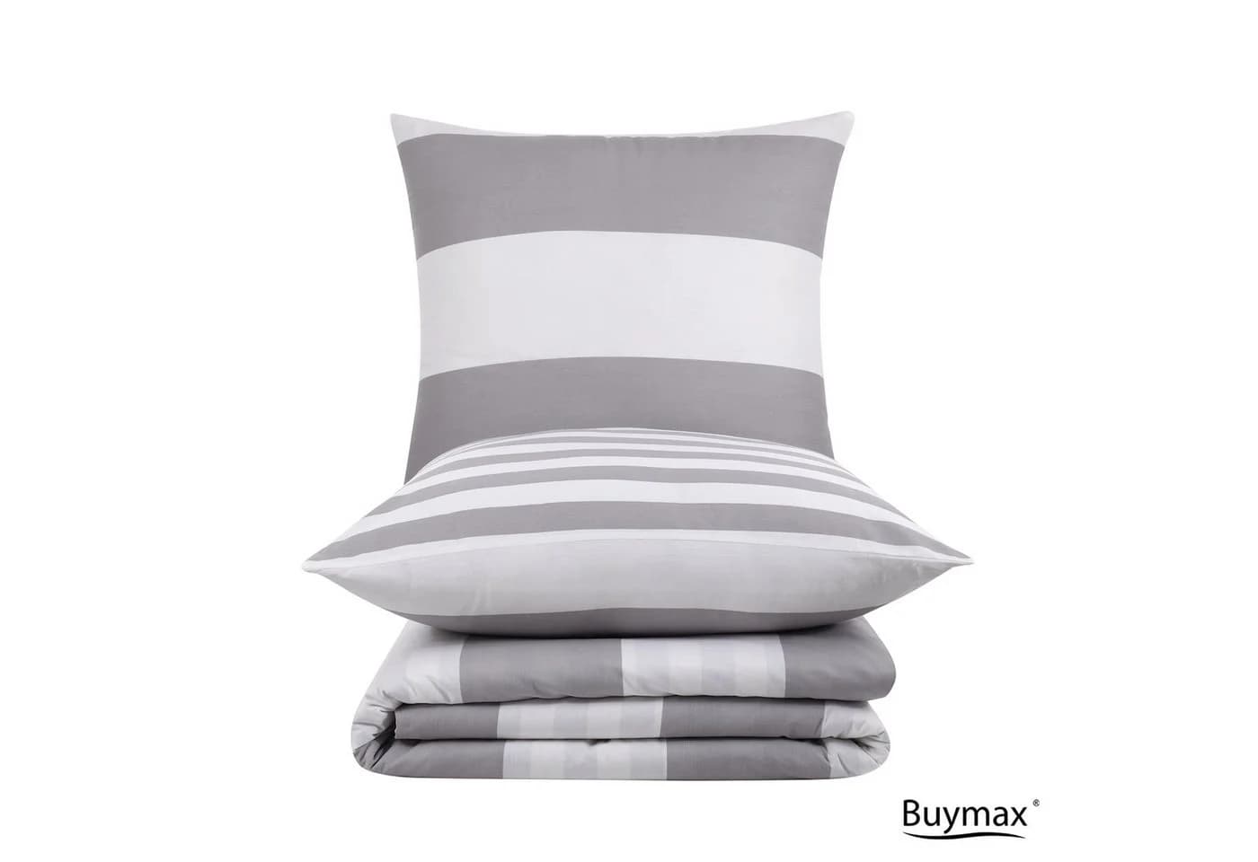 Buymax Bettwäsche Aspara 4-teilig 100% Baumwolle Grau/Weiß - Bild 4