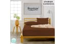 Buymax Spannbettlaken Jersey 100% Baumwolle Rundumgummi Braun Bild 1