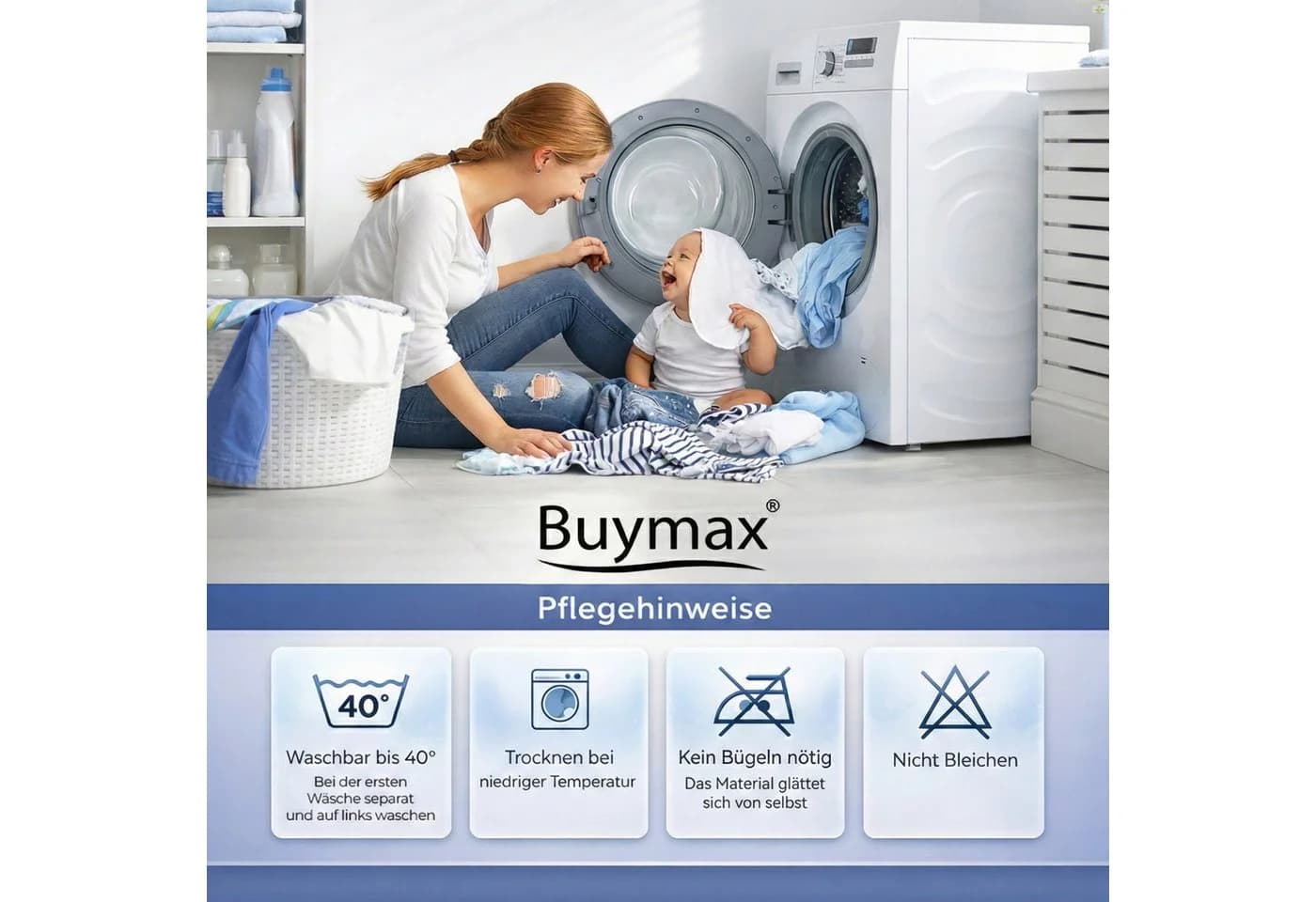 Buymax Spannbettlaken Premium Velours Baumwolle Velours Gummizug - Bild 5