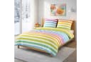 Buymax Bettwäsche Regenbogen 100% Baumwolle Biber 2-teilig 155x220 cm Flanell Bild 2