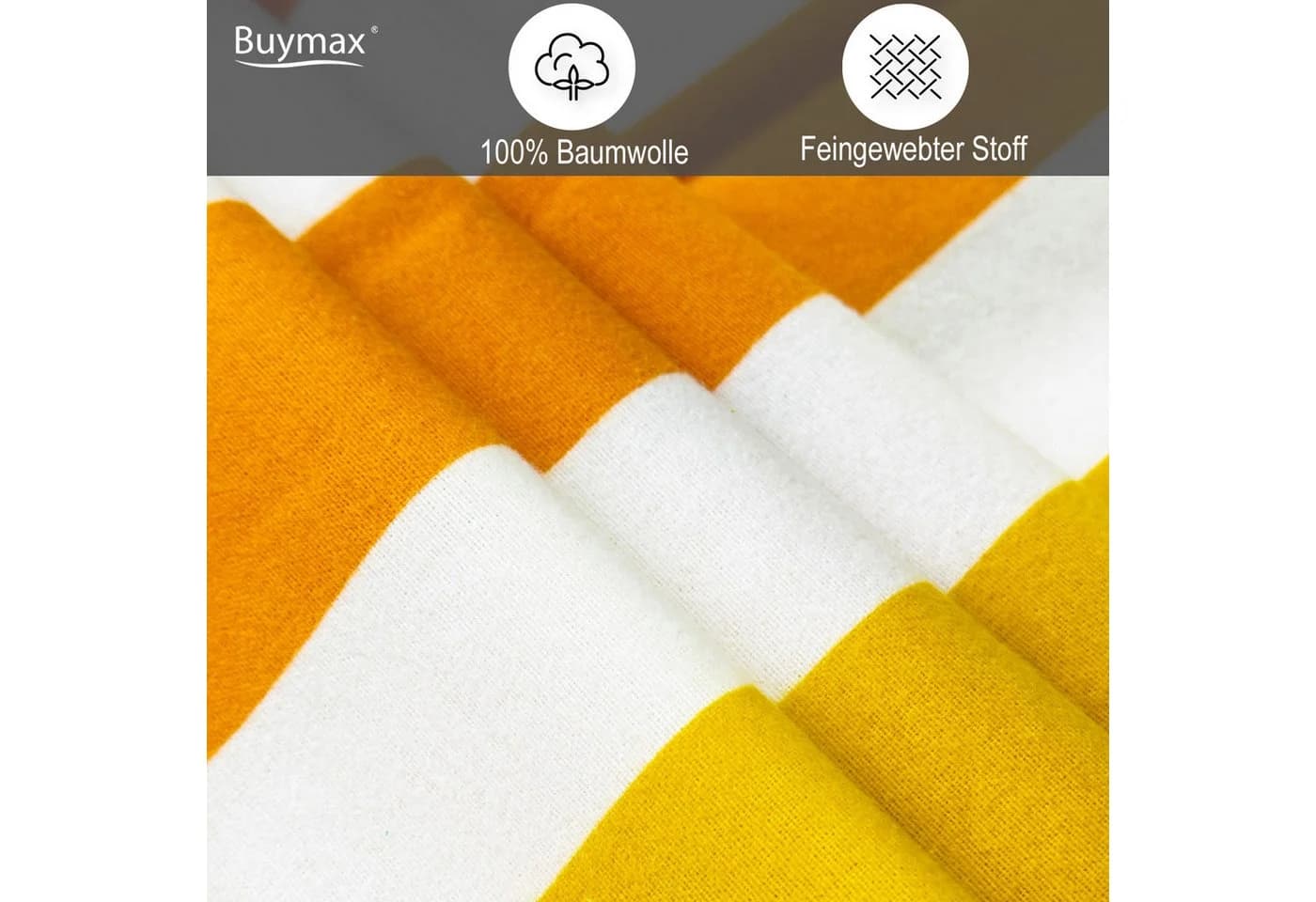 Buymax Bettwäsche Regenbogen 100% Baumwolle Biber 2-teilig 155x220 cm Flanell - Bild 3