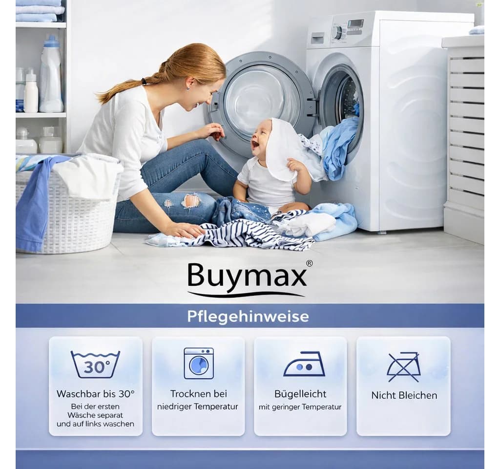 Buymax Bettwäsche Regenbogen 100% Baumwolle Biber 2-teilig 155x220 cm Flanell - Bild 5