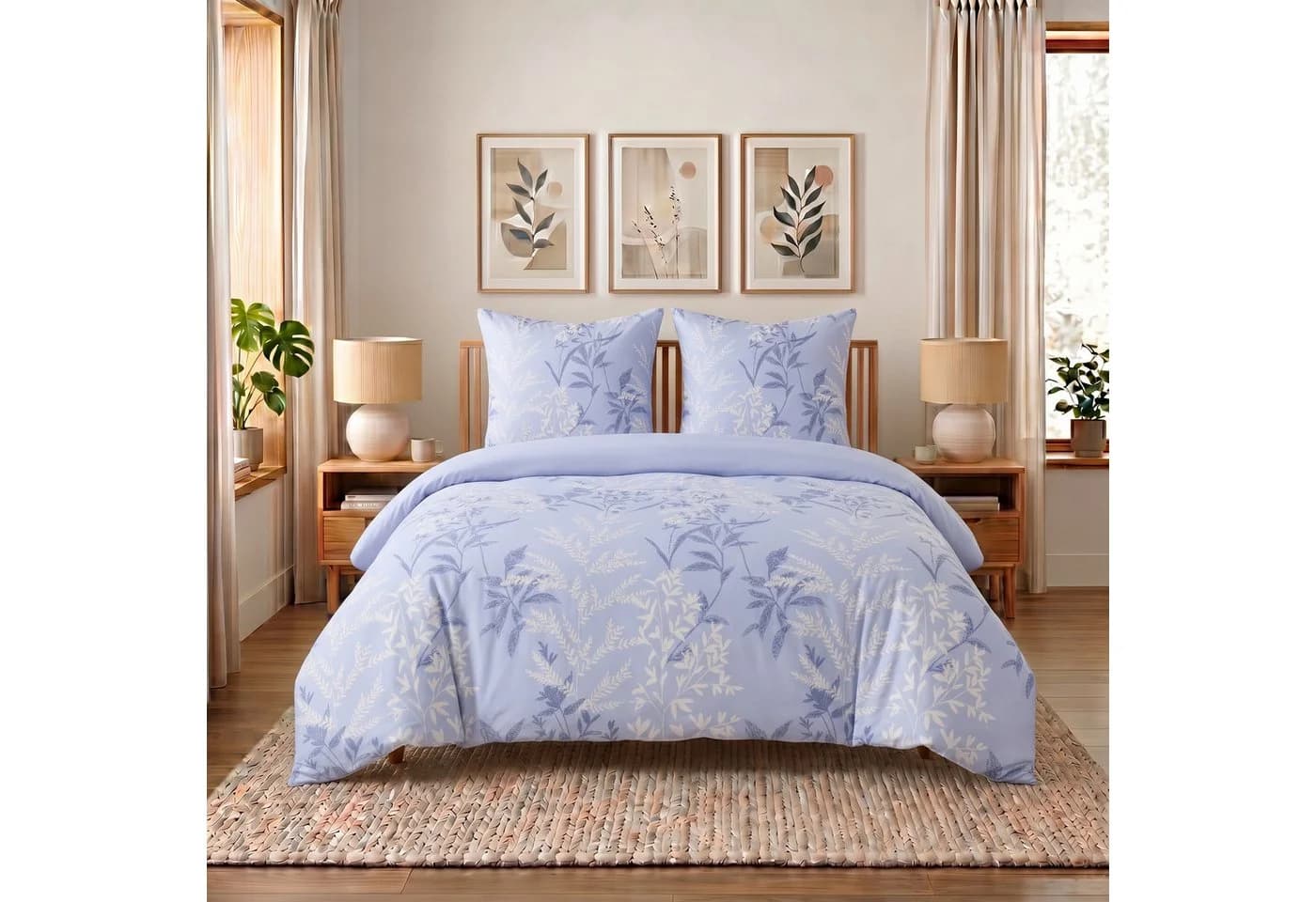 Buymax Wendebettwäsche Nobel 3-teilig Polycotton blau - Bild 2