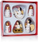 BRUBAKER Christbaumschmuck Christbaumanhänger Set Engel und Glocken 6-tlg. Handbemalt 4,5 cm Bild 3