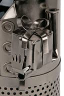 BRUBAKER Weinflaschenhalter Metall Skulptur Silber mit Grußkarte Bild 5