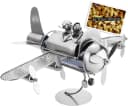 BRUBAKER Weinflaschenhalter Flugzeug Metall Bild 2