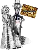 BRUBAKER Weinflaschenhalter Hochzeitspaar Metall Skulptur Bild 2