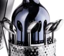BRUBAKER Weinflaschenhalter Golfspieler Metall Skulptur Silber Bild 5