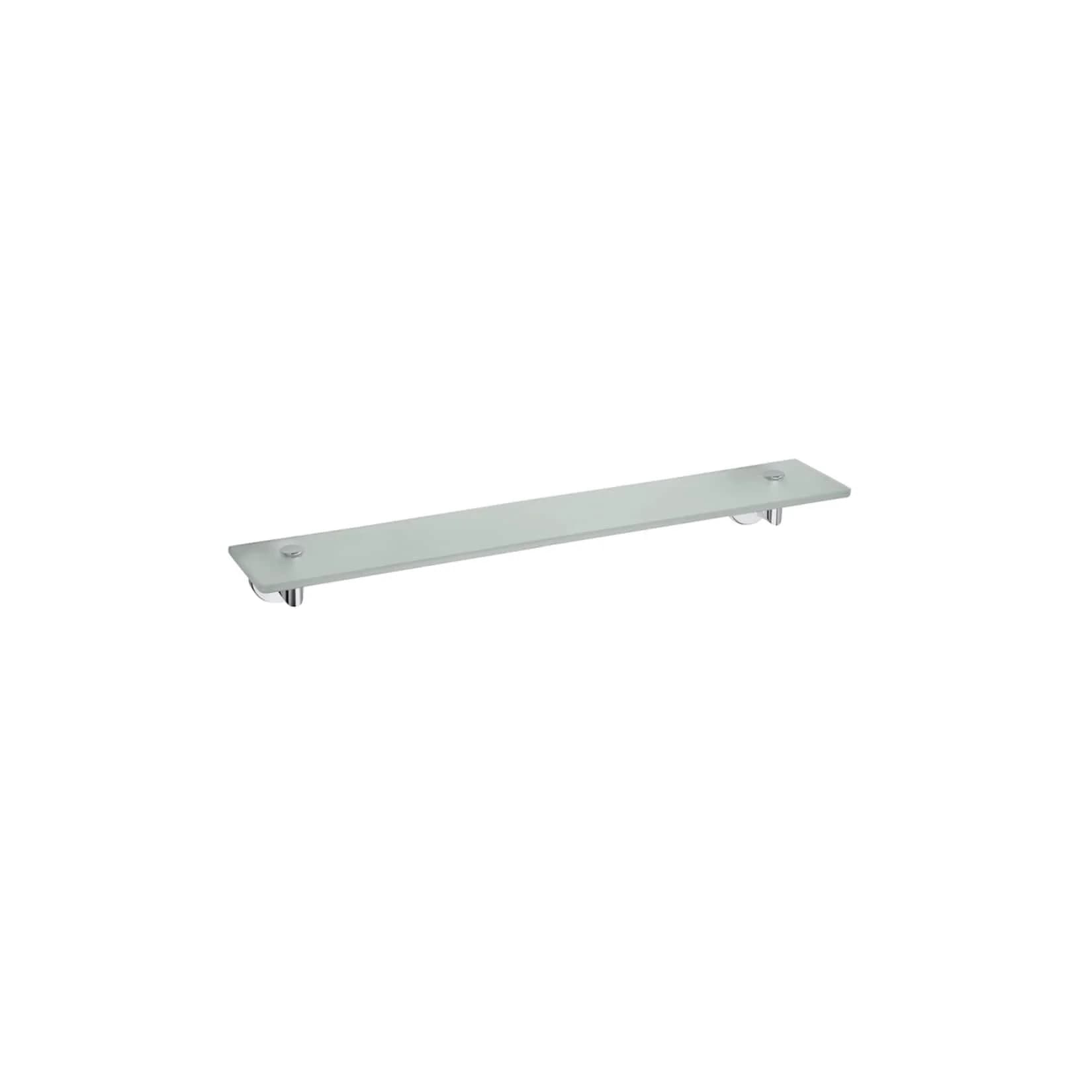 Brillantbad BOMEGA Glasablage Messing Chrom poliert Milchglas 600x65x130 mm für Bad & Küche