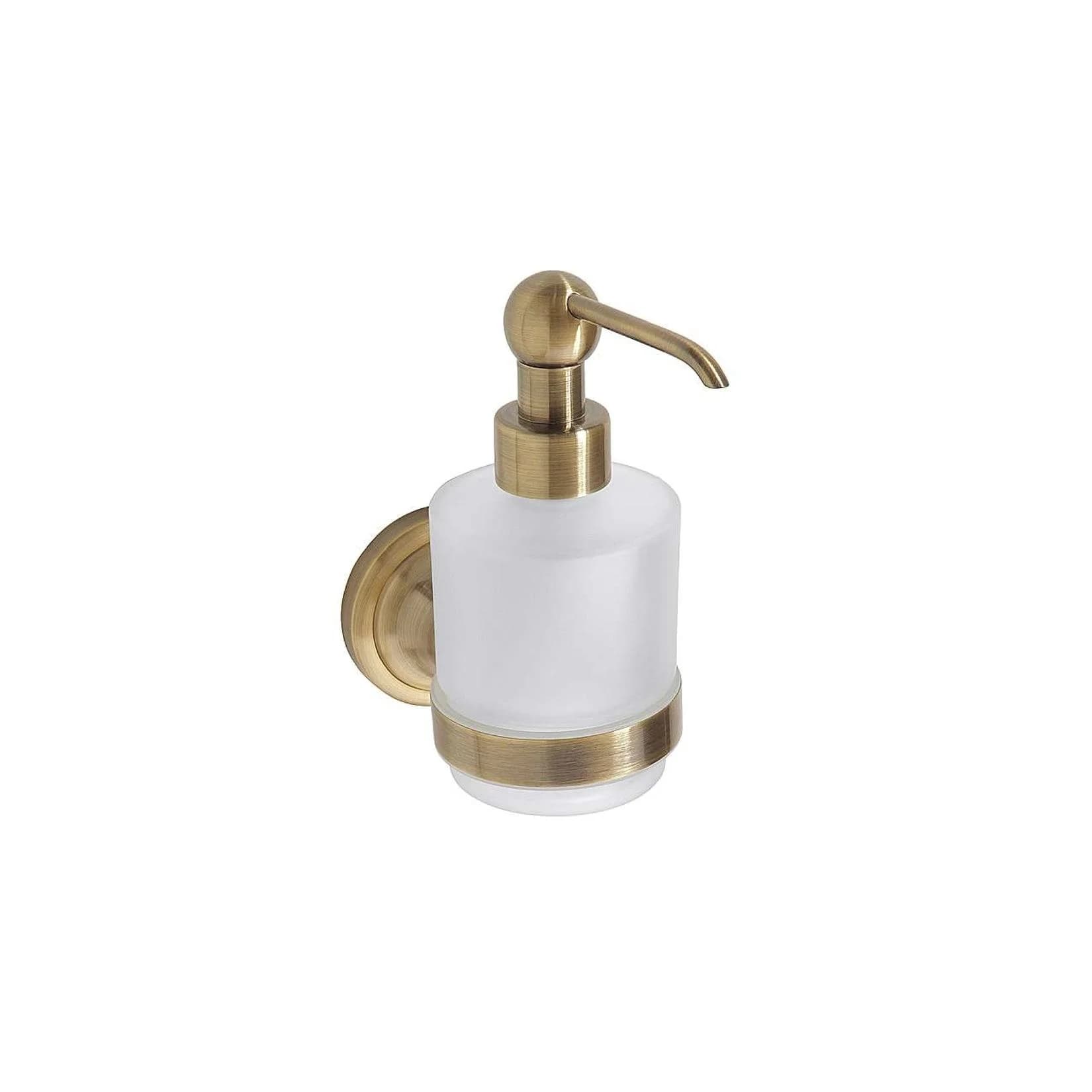 Brillantbad BETRO BRONZE Seifenspender Messing Glas Bronze
