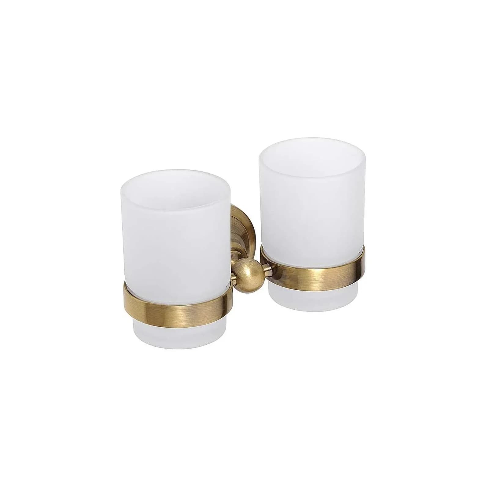 Brillantbad BETRO BRONZE Doppelglashalter Messing Glas Bronze