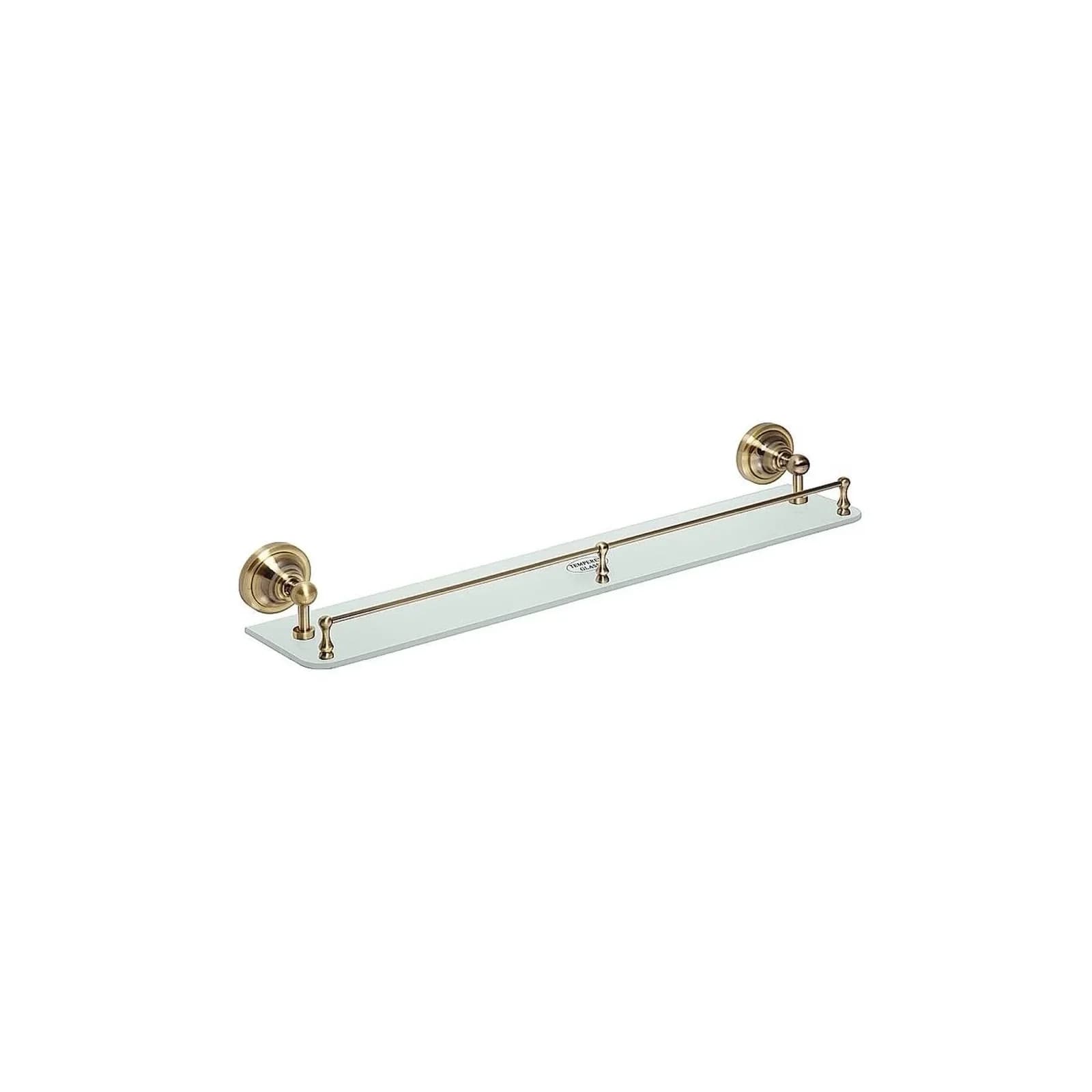 Brillantbad BETRO BRONZE Glasablage Messing Glas Bronze 600x90x125 mm