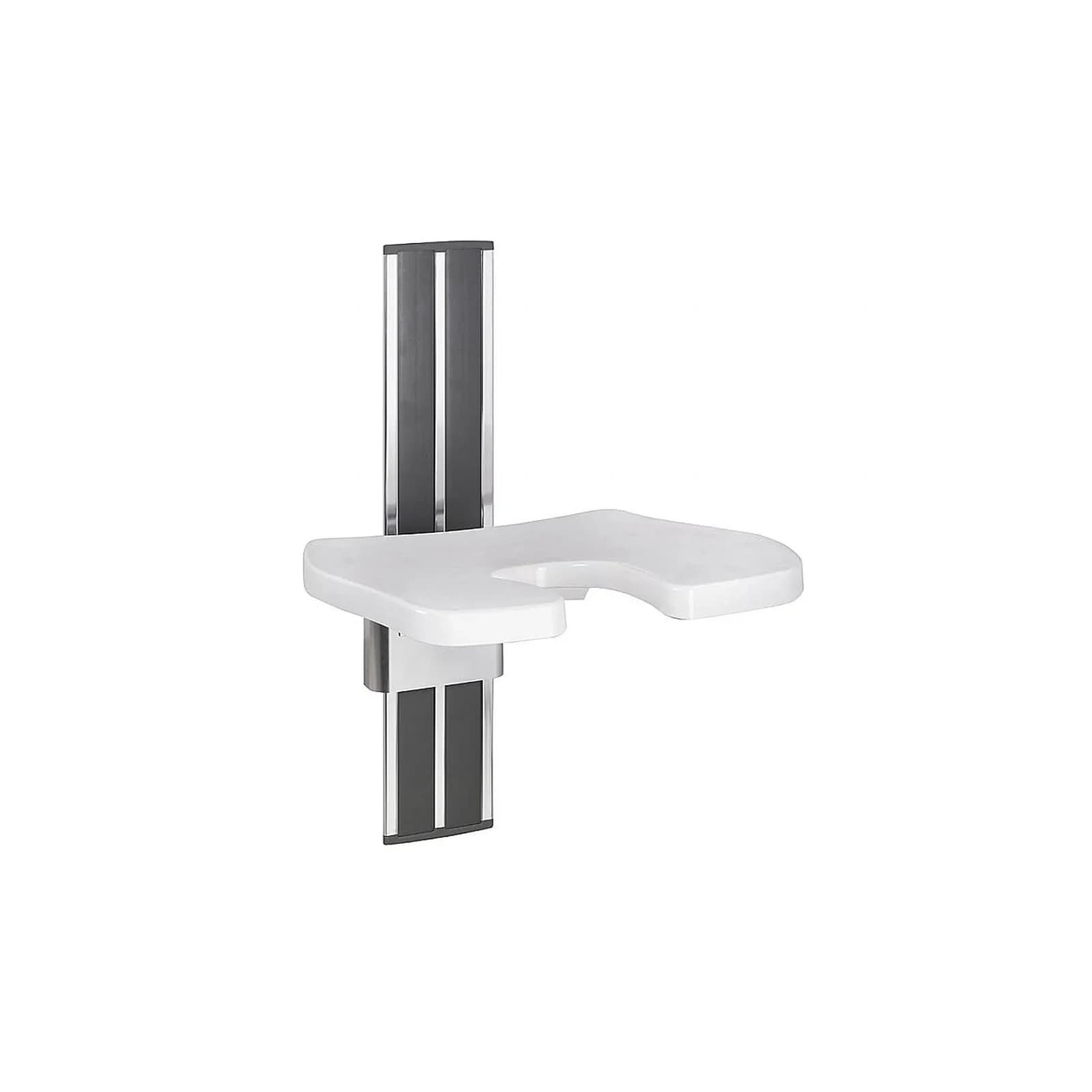 Brillantbad Duschklappsitz Aluminium Chrom Kunststoff Weiß