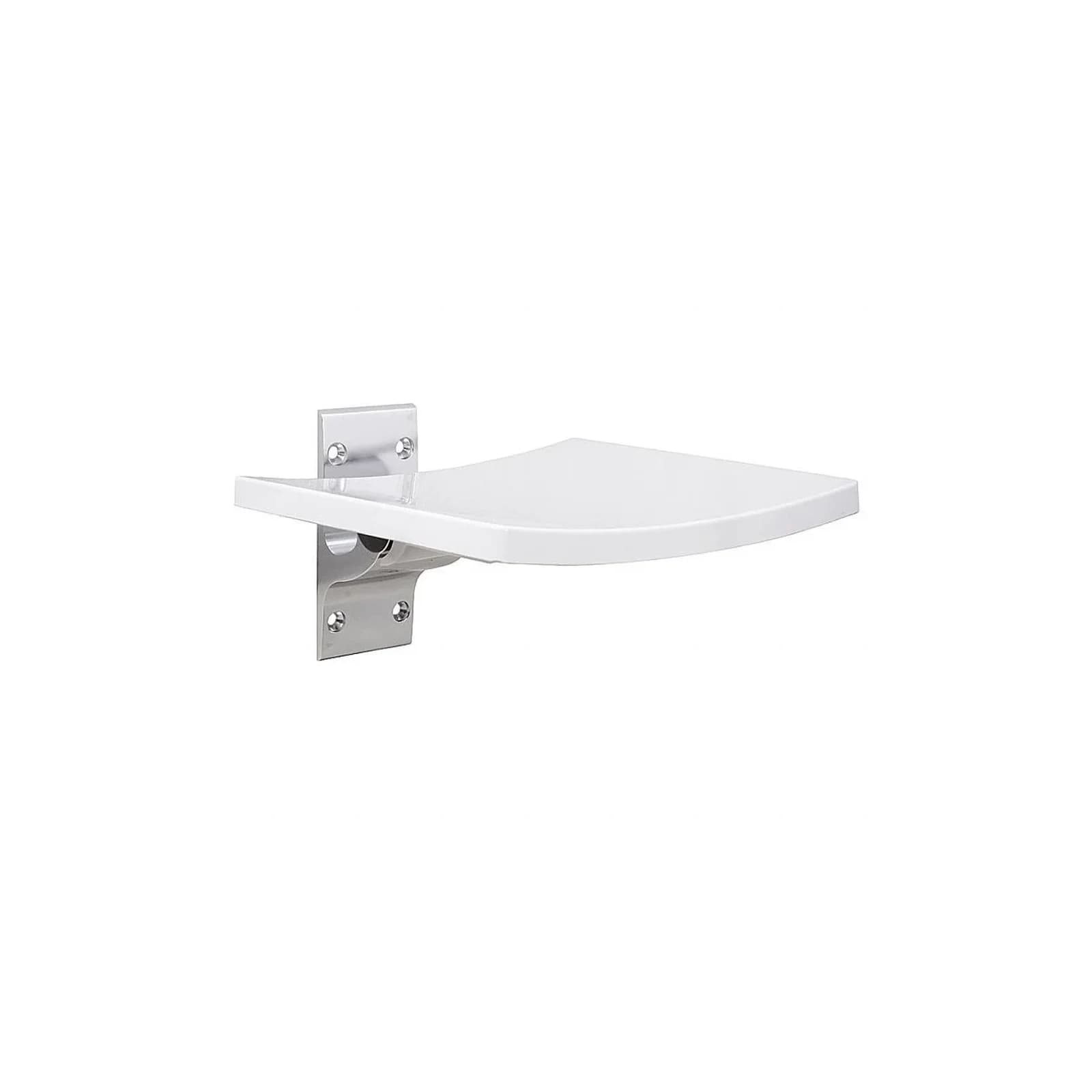 Brillantbad BELP Duschklappsitz Aluminium Chrom Kunststoff Weiß