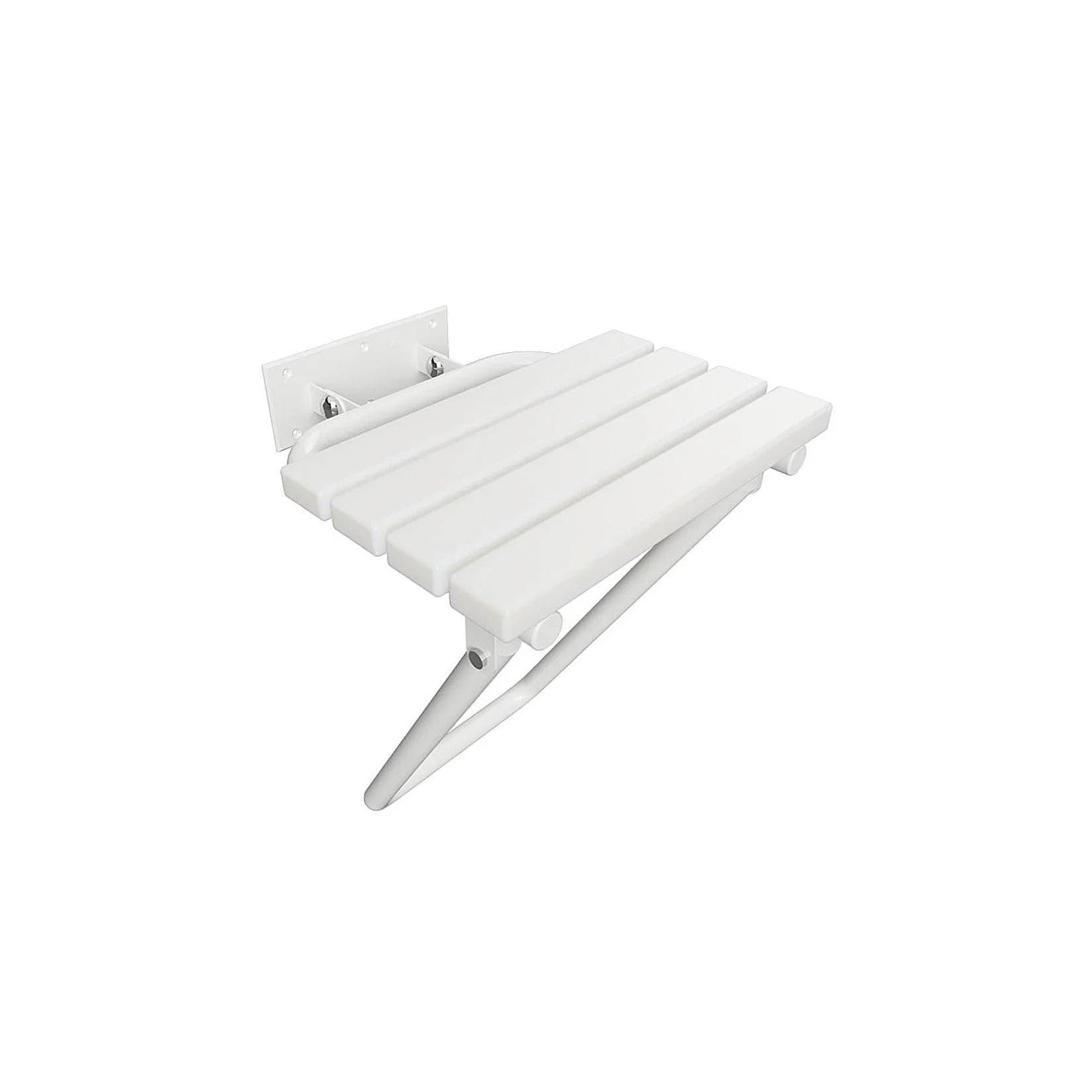 Brillantbad BELP Duschklappsitz Edelstahl Weiß Kunststoff