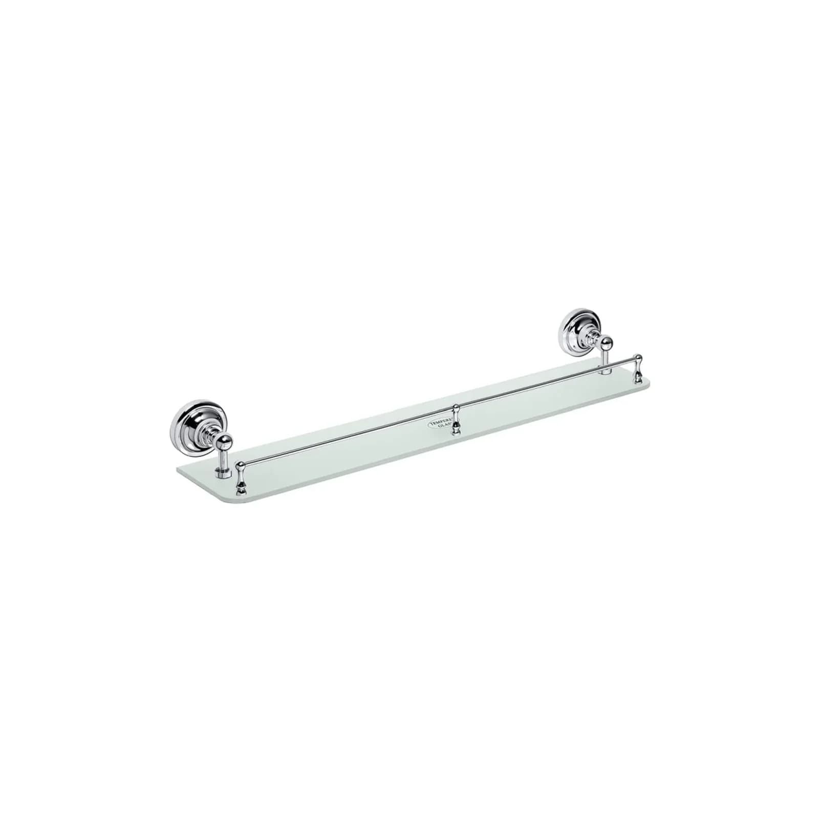 Brillantbad BETRO CHROM Glasablage Messing Glas Chrom 600x90x125 mm für Bad & Küche