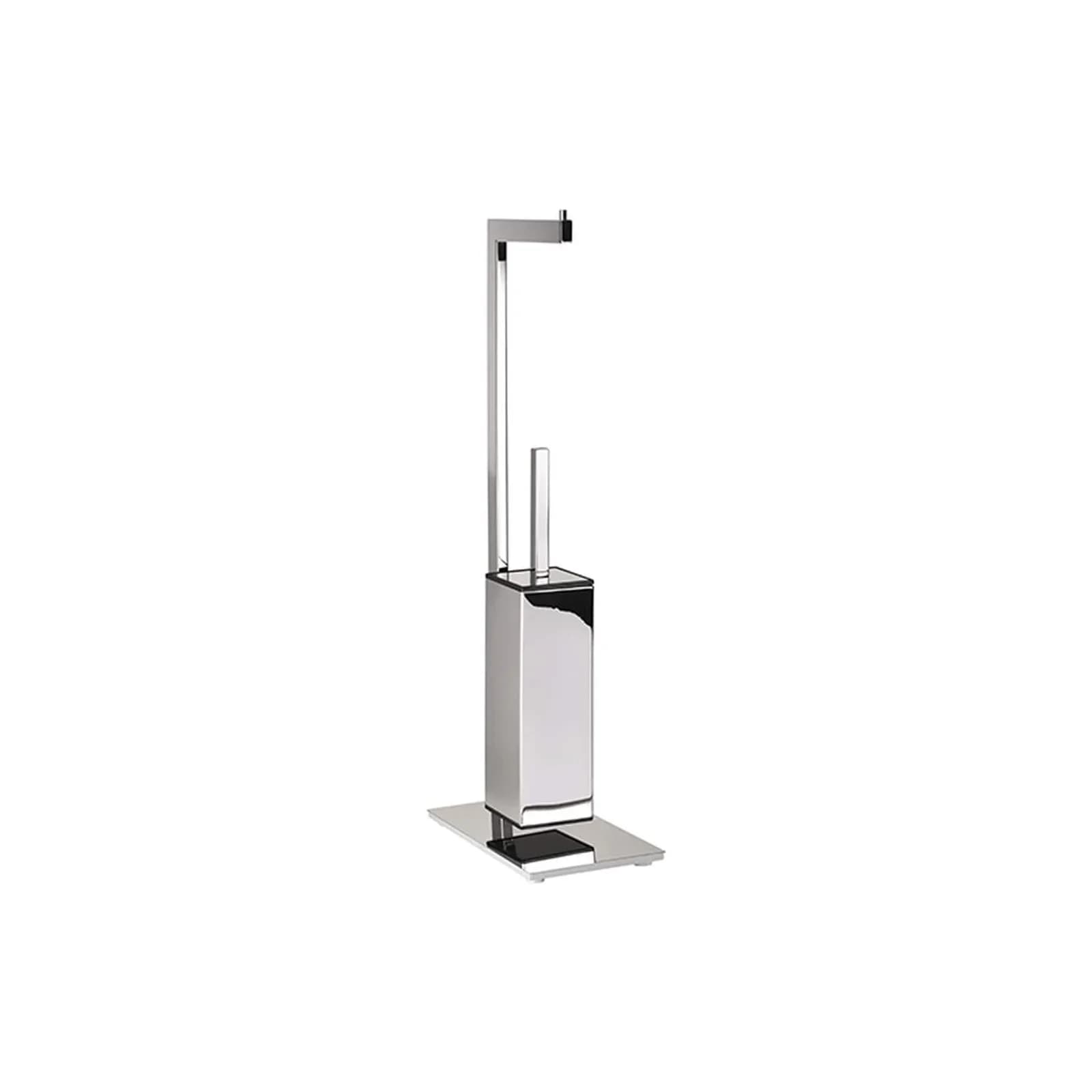 Brillantbad META WC-Bürstengarnitur mit Papierrollenhalter Chrom