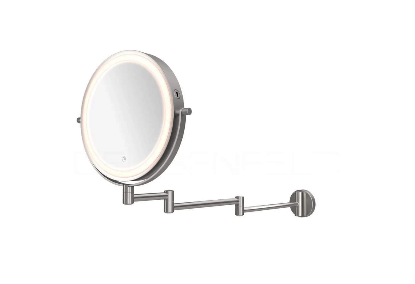DEUSENFELD Kosmetikspiegel Wand-Akku-LED mit 3-Fach Gelenkarm - Bild 4