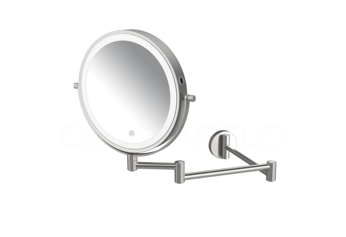 DEUSENFELD Kosmetikspiegel Wand LED 3-fach Vergrößerung Edelstahl - Bild 2
