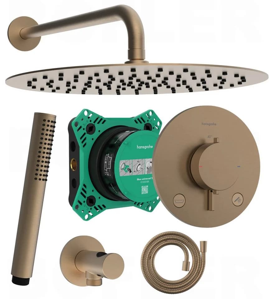 Hansgrohe DuoTurn S Unterputz Duschset PVD brushed bronze mit BOFLER Brauseset - Bild 2