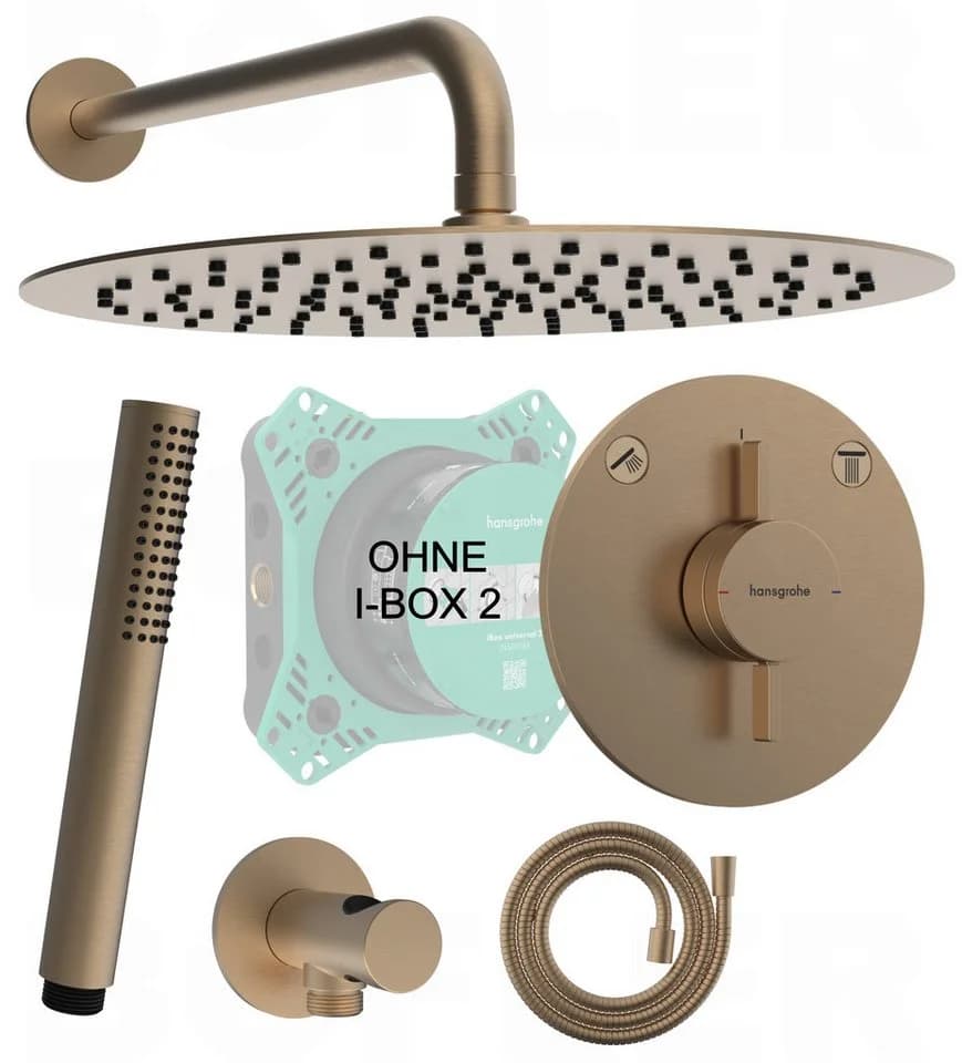 Hansgrohe DuoTurn S Unterputz Duschset PVD Bronze mit BOFLER Regendusche 30cm - Bild 2