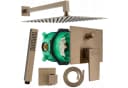 Hansgrohe & Bofler Duscharmatur Set PVD brushed Bronze Unterputz Bild 2