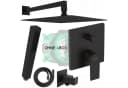 Hansgrohe Vernis Duschanlage Matt Schwarz mit BOFLER Regendusche Bild 2