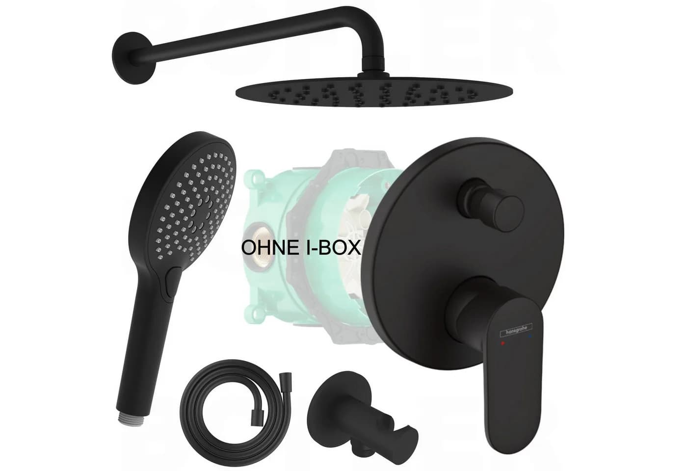 Hansgrohe Vernis Blend Duschanlage Matt Schwarz inkl. BOFLER Brauseset - Bild 2