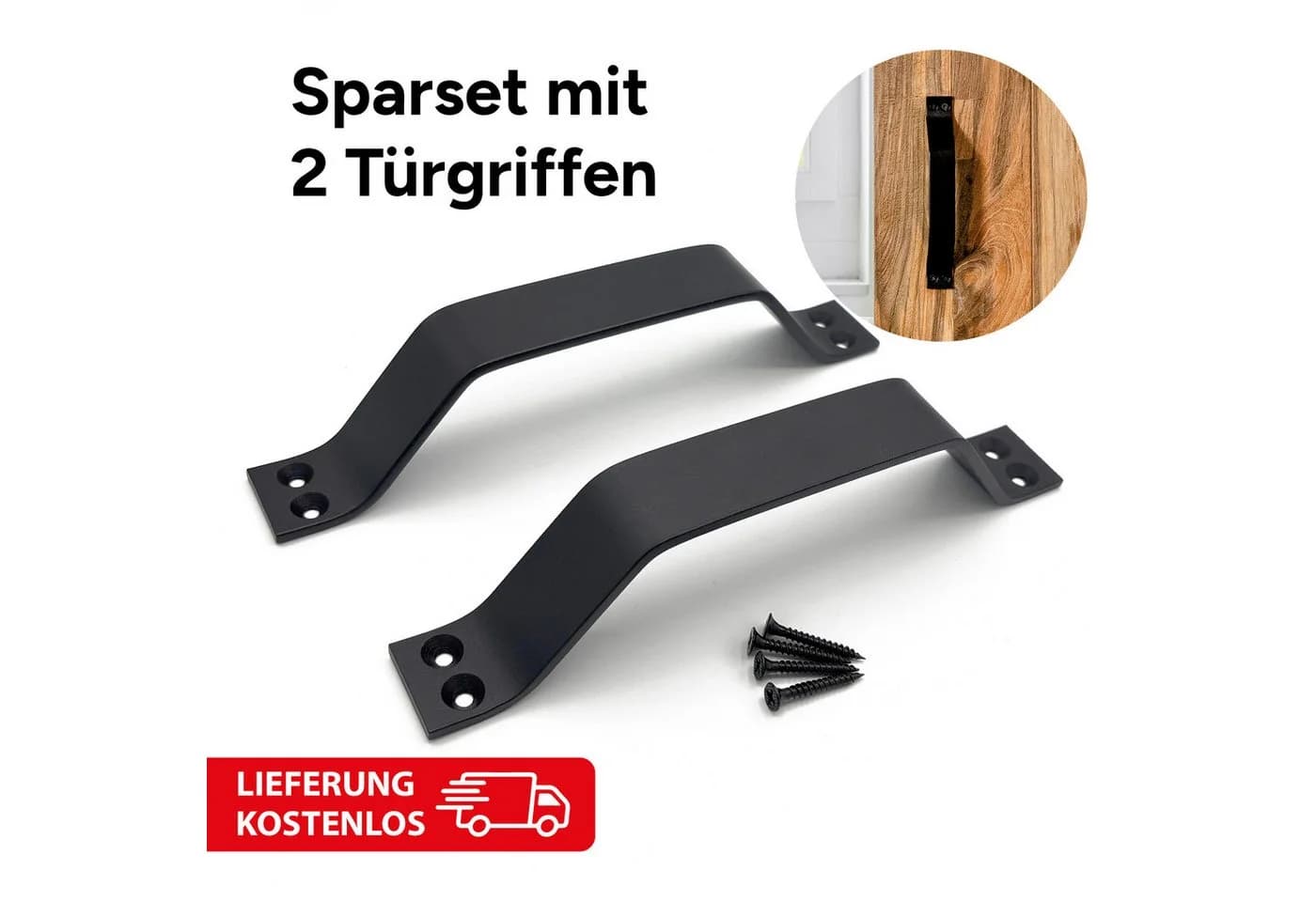 INDO Scheunentorgriff Stahl Vorschraubgriff Schiebetür Handgriff