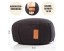 GORILLA SPORTS Yogakissen Rund Schwarz 100% Baumwolle Bild 3