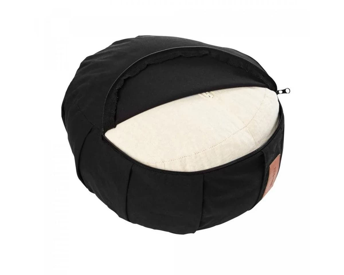 GORILLA SPORTS Yogakissen Rund Schwarz 100% Baumwolle - Bild 4