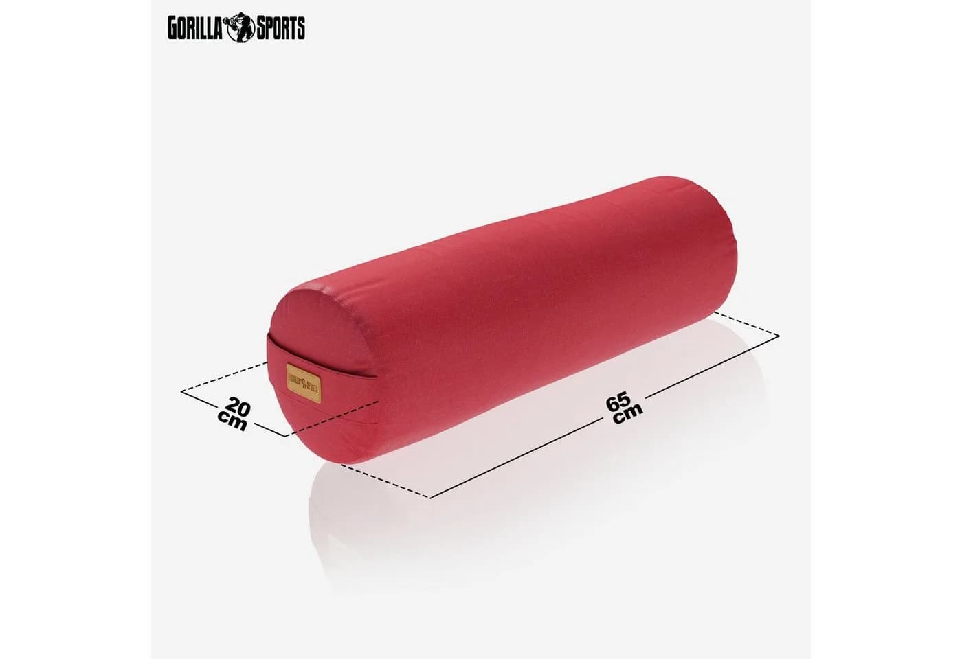 GORILLA SPORTS Yogakissen Yoga Bolster Rot - Bild 3