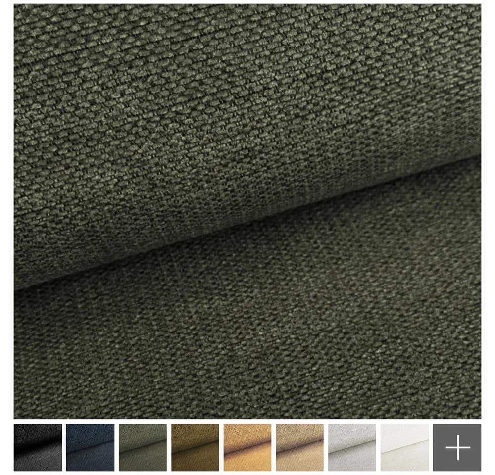 novely® Stoff MUDAU SOFT Chenille-Polsterstoff Olivgrün - Bild 3