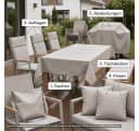 novely® Stoff SUNSET OXFORD 420D Wasserdicht Outdoor Polyester Grau Beige Bild 1